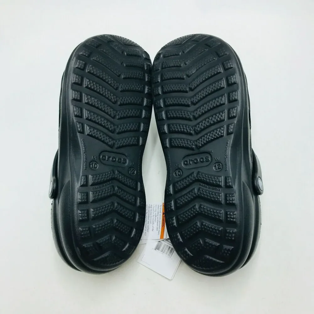 Crocs at Work Specialist Vent Clog Men's 10 Women's 12 Solid Black